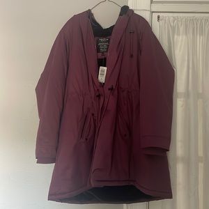 Purple twill parka